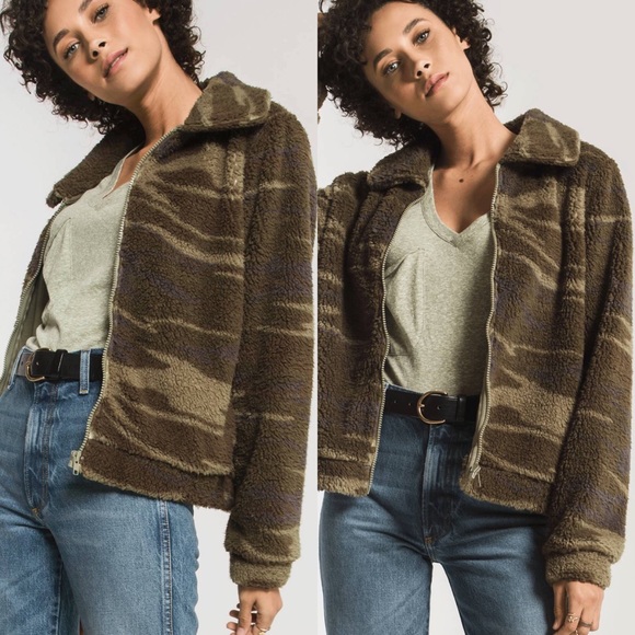 Z Supply Jackets & Blazers - Camo Sherpa Jacket